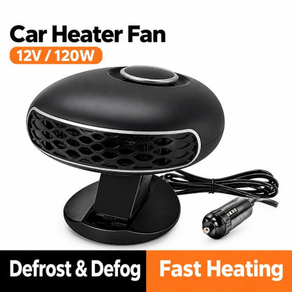 Portable Car Heater Defroster with 360-Degree Rotating Base