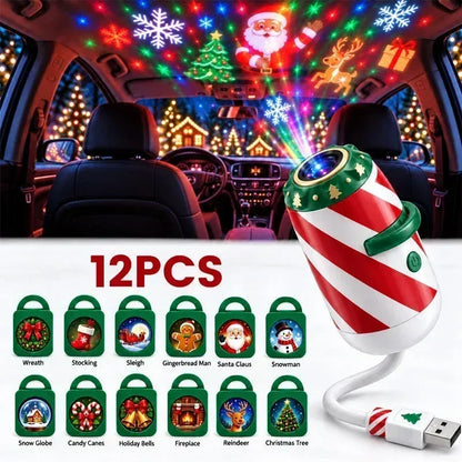 🎄Last Day 50% OFF🎅Merry Ride Christmas Car Projector Light