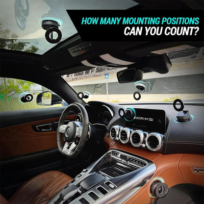 Fempick-X sticks to your car, mirror, desk, or wall. MagSafe compatible for GPS, calls, or shooting content.