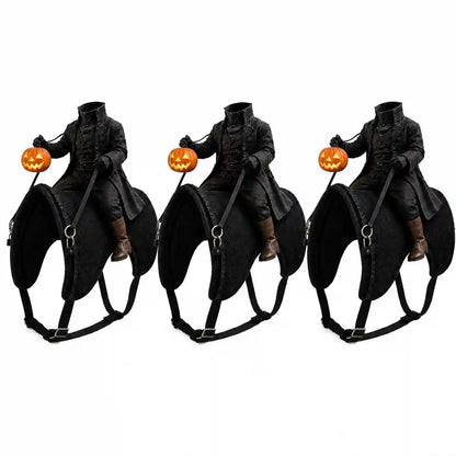 🎃 Headless Horseman Pet Costume — Hilarious Halloween Rider for Cats & Dogs 🐎